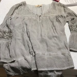 Grey Pheasant Lace Top